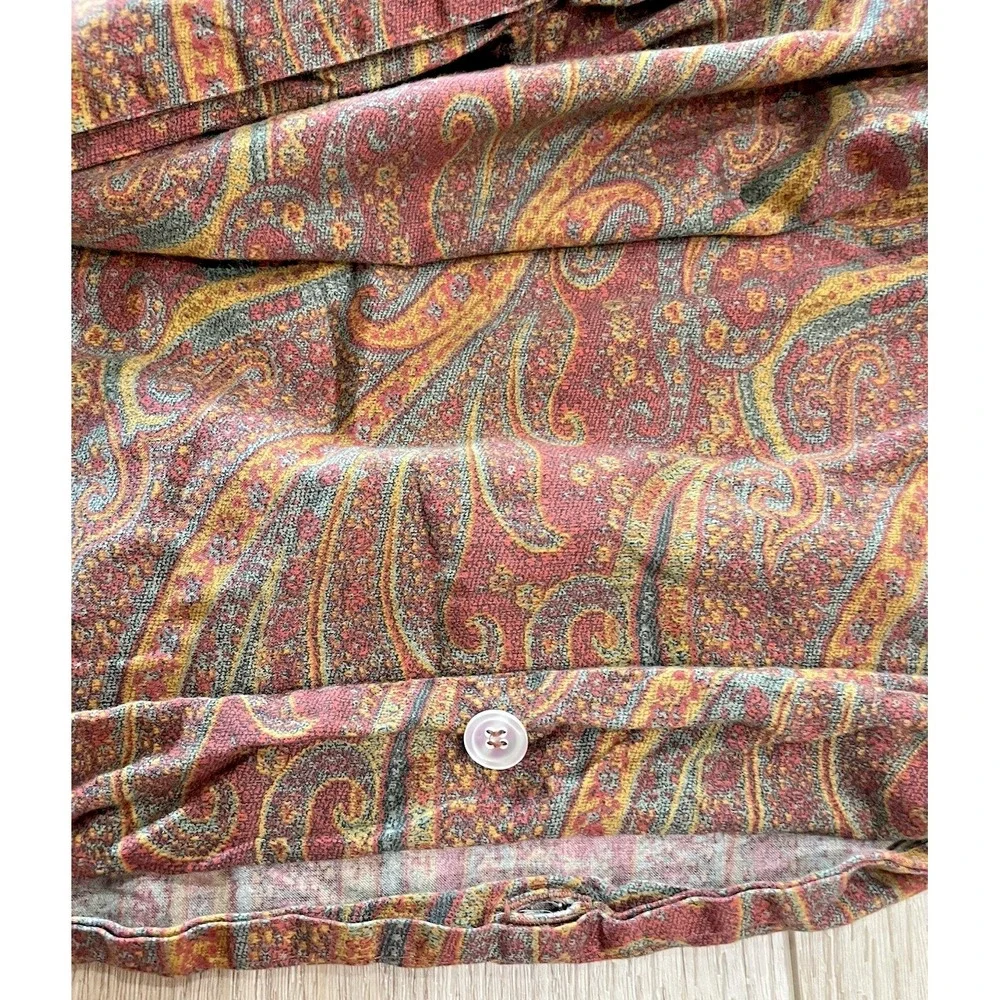 Ralph Lauren Great Barrington Paisley King Size Duvet‎ Cover Button Closure